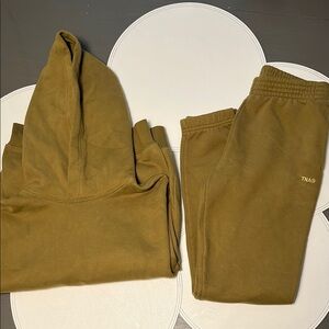 Aritzia TNA Olive Hoodie and Joggers Set